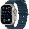 Apple Watch Ultra 2 49мм, корпус из титана, ремешок Ocean синего цвета